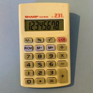 Calculator Sharp Elsi Mate Pocket Calculator EL-231L Tested Working - Picture 1 of 3