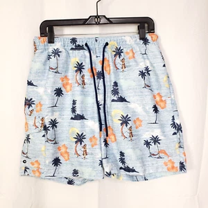 TOMMY BAHAMA Men's Floral Palm Hula Girl Lined Swim Trunks Shorts Sz M Sample - Picture 1 of 8