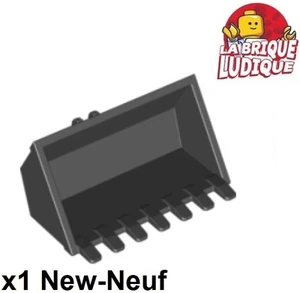LEGO 1x Vehicle Car 3x6 Pan Digger Bucket 7 Teeth Tooth Rise Black 50335 New - Picture 1 of 1