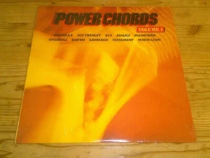 POWER CHORDS VOL 1 Vinyl LP - ACE FREHLEY - OVERKILL - KIX - ANTHRAX NEMINT !! - Picture 1 of 2