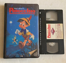 PINOCCHIO Original BLACK CLAMSHELL VHS 1ST EDITION 239V