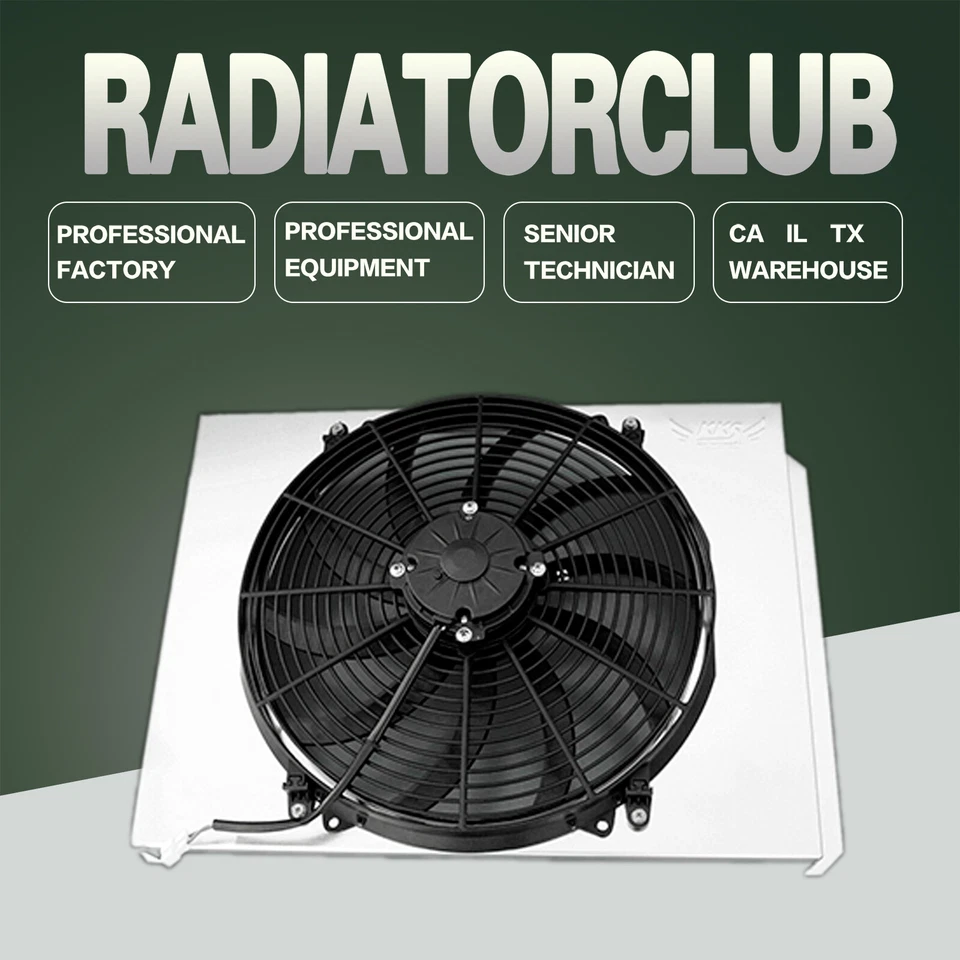 KKS Radiator Fan Shroud + 16" Fan For 49-54 Chevy Bel Air Fleetline CC4954 Foto 1 de 4