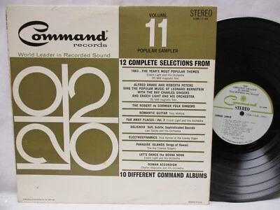 Command Records Volume 11 Popular Sampler 1963 LP Tony Mottola Dick Hyman - Image 1 of 3
