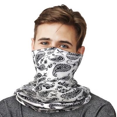 Unisex Paisley Tube Face Bandana Neck Gaiter Neck Warmer Headband Face Mask  - Image 1 of 4