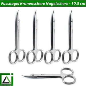 X5 Fußnägel Kronenschere Nagelschere Stark Stabil Nagelschere Gebogen 10,5 cm CE - Bild 1 von 6