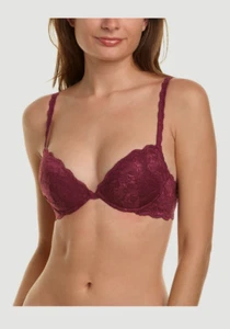 COSABELLA-NSN LUCKIE PUSH-UP BRA-BURGUNDY-LACE-UNDERWIRE-REMOVEABLE PADS-36C-NWT - Picture 1 of 6