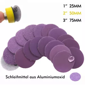 Schleifscheiben 25-75mm Schleifpads Korn 60-10000 Klett Excenter Nass & Trocken - Bild 1 von 27