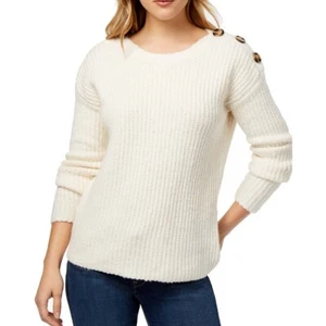 KENSIE NEW Women's Punk-yarn Button Shoulder Boat Neck Sweater Top TEDO - Picture 1 of 5