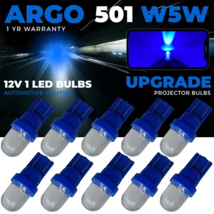 501 Led Blue Sidelight T10 W5w 194 168 Ice Car Interior Xenon Side Light Bulbs - Picture 1 of 11