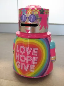 Body Shop Tin Robot Money Box Love Hope Give Collectable Rare Ex Cond - Picture 1 of 7