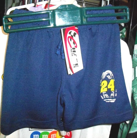 VINTAGE CHASE #24 DUPONT JEFF GORDON YOUTH KIDS POLYESTER GYM SHORTS SMALL NWT Cover