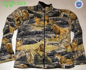 Chaqueta ZooFleece Rey León Arte Vellana Gato Grande Leo Mane Animal Regalo Suéter S-3X - Imagen 1 de 7