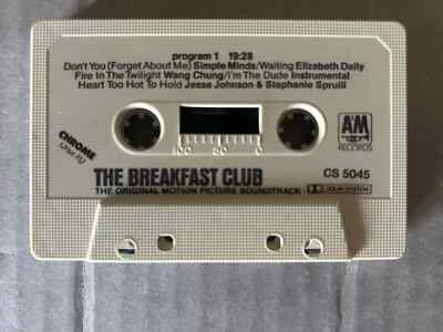 THE BREAKFAST CLUB ORIGINAL MOTION PICTURE SOUNDTRACK CASSETTE- CS 5045 - Image 1 of 2