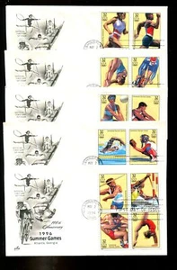 US FDC # 3068a-t 32c Atlanta Olympics, 20 covers ArtCraft 5 FDC's 1996, 9p5238 - Picture 1 of 1