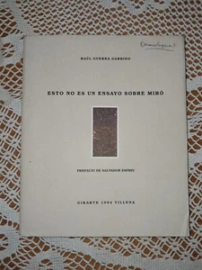 Açò no és un assaig sobre Miró Raúl Guerra Garrido - Imagen 1 de 6
