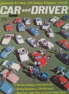 Car & Driver 07/1962 featuring Lotus Elite, Hillman Minx, Chevrolet, Studebaker - Picture 1 of 2