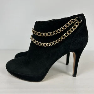 Vince Camuto Suede Heels Women's Size 7.5M/37.5 Leather Zip Side Boots - Picture 1 of 18