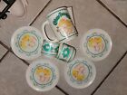 Cabbage Doll Kids Plastic Tea Set Dishes Pitcher Plates Cups Toy Italy vtg hg5