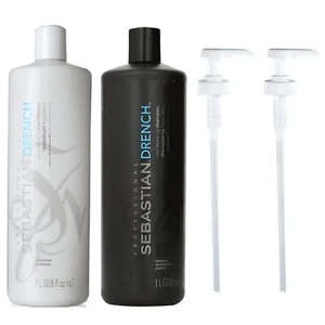 Sebastian Drench feuchtigkeitsspendendes Shampoo und Conditioner Liter Duo 33,8 Oz. mit Pumpen - Bild 1 von 1