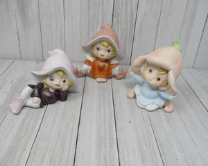 Vintage 3er Set Pixie Fee Elfen Homco Home Interiors Figuren 5213 und 5615 - Bild 1 von 17