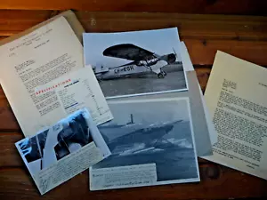 Vintage Canadian Plane Photos Piper Cub Prospector Bush Firefighter Airplane B&W - Picture 1 of 16