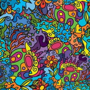 UV Backdrop Black Light Tapestry Psychedelic Art Banner Fluoro Psy Wall Hanging - Picture 1 of 2