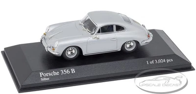 Minichamps 1/43 1961 Porsche 356B Coupe Silver New 1 of 3,024 RARE 400064300 - Image 1 of 3