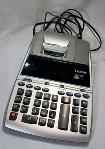 Canon   MP18D II 12-Digit Desktop Printing Calculator, White  - Picture 1 of 5