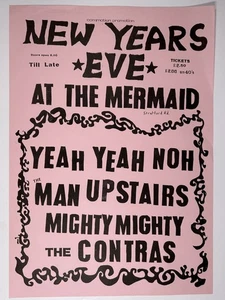 Yeah Yeah Noh Original Poster Man Upstairs Mighty Mighty Contras Mermaid 1984 - Picture 1 of 12
