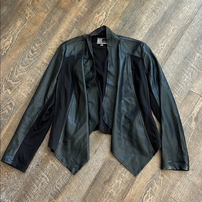 Kut from the Kloth Women's Maisha Ponte and Faux Leather Jacket Size Small - Image 1 of 4