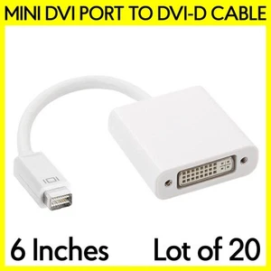 20PCS Mini DVI to DVI Adapter Monitor Cable Connector Converter for MacBook iMac - Afbeelding 1 van 3
