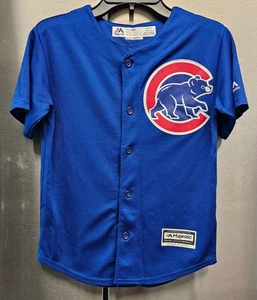 Camiseta Majestic Cool Base MLB Chicago Cubs Kris Bryant #17 Azul - Juvenil Pequeña - Imagen 1 de 11
