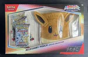 Pokémon TCG Prismatic Evolutions Eevee Accessory Pouch Special Collection Sealed - Picture 1 of 6