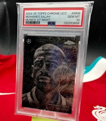2024/25 PSA 10 Мохамед Салах Мюнхен Ночью SSP РЕДКАЯ И РЕДКАЯ ДЛЯ ПРОДАЖИ - Изображение 1 из 2