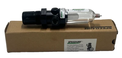 SPEEDAIRE 4ZK76A Filter/Regulator with Gauge ¼″ NPT 5-125 psi 150 psi Max, NSMP - Image 1 of 4