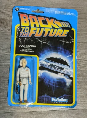 Boneco de ação Back To The Future Doc Brown Funko ReAction 3,75” lacrado - Imagem 1 de 2