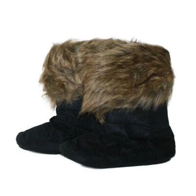 Candies Mujer Plegable Piel Sintética Negro Gamuza Zapatilla Botín-talla 5/6 - NUEVO Foto 1 de 4