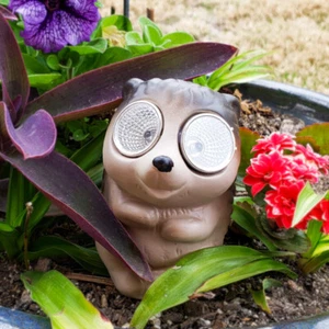 Cute Outdoor Garden Decor Solar LED Light Animal Figurine Statue Patio Landscape - Picture 1 of 15