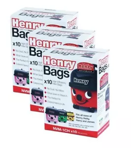 30 x Genuine Numatic Henry Hetty HEPAFLO Vacuum Cleaner Hoover Bags 604015 - Picture 1 of 5