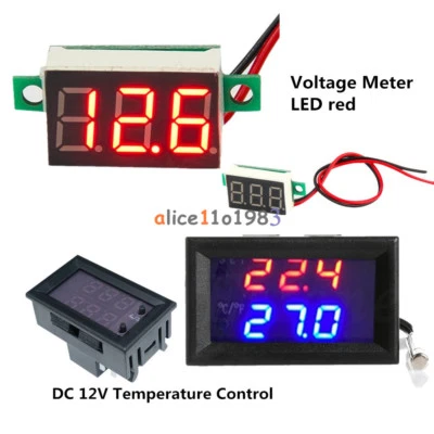 W1209WK LED Temperature Control Sensor Red LED Panel 3-Digital Voltage Meter - Image 1 of 4