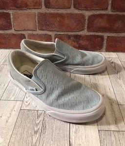 Sneaker Vans in pelle scamosciata donna 8 uomo 6,5 scarpe in rilievo figura geometrica slip-on - Foto 1 di 6