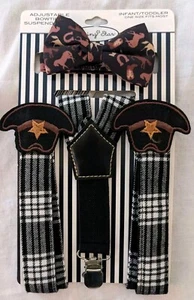 Infant/Toddler Boy's RISING STAR Cowboy Suspenders Set - Picture 1 of 2