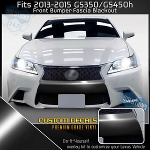 For 2013-2015 Lexus GS350 Front Bumper Fascia Blackout Overlay Gloss Black Vinyl - Bild 1 von 4