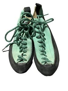 5 10 Five Ten USA Made Womens 8.5 Stealth C4 Green Suede Climbing Shoes