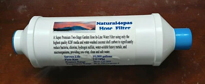Natural4spas Hose Water Filter for use in Hot Tubs, Aquariums, Gardens, and RVs - Image 1 of 2