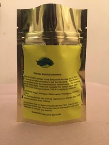 Diabetic Relief similar to Dr. Sebi's Endocrine formula herbal vegetable capsule - Picture 1 of 3