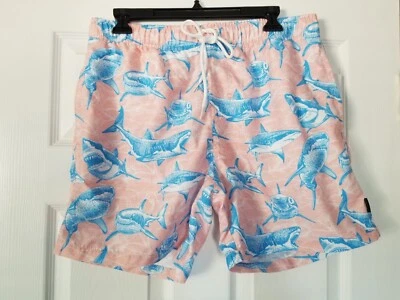 Bañador de hombre grande con cordón rosa y azul tiburón sin forro con bolsillos laterales Foto 1 de 4