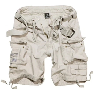 Brandit Savage Vintage Mens Combat Cargo Shorts Summer Hiking Cotton Old White - Picture 1 of 11