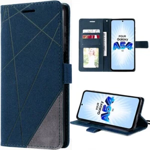 Coque Flip Case Cuir PU pour Samsung A04s A54 A53 A52 5G S23 Ultra S22 S21 FE - Photo 1/10