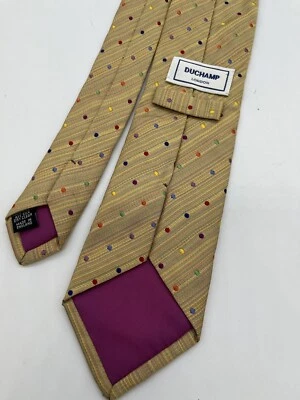 Duchamp London Made In England w/Multicolor Jacquard Polka Dot Silk Tie - Image 1 of 4